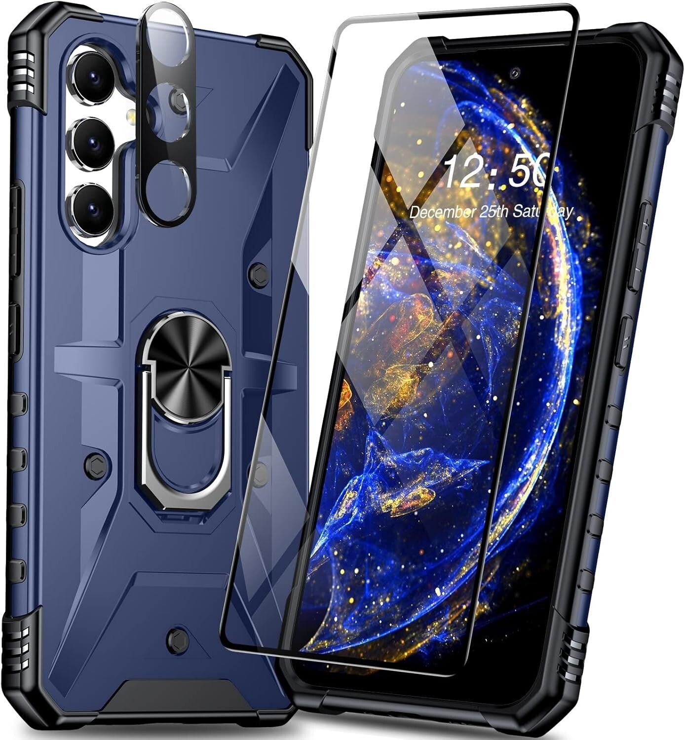 Samsung Galaxy A54 Heavy Duty Case Cover w/ Screen and Camera Protector Blue - FIXgenie