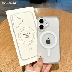 Magnetic Clear Case Cover For iPhone 16, 16 Plus, 16 Pro and 16 Pro Max w/ Gift - FIXgenie