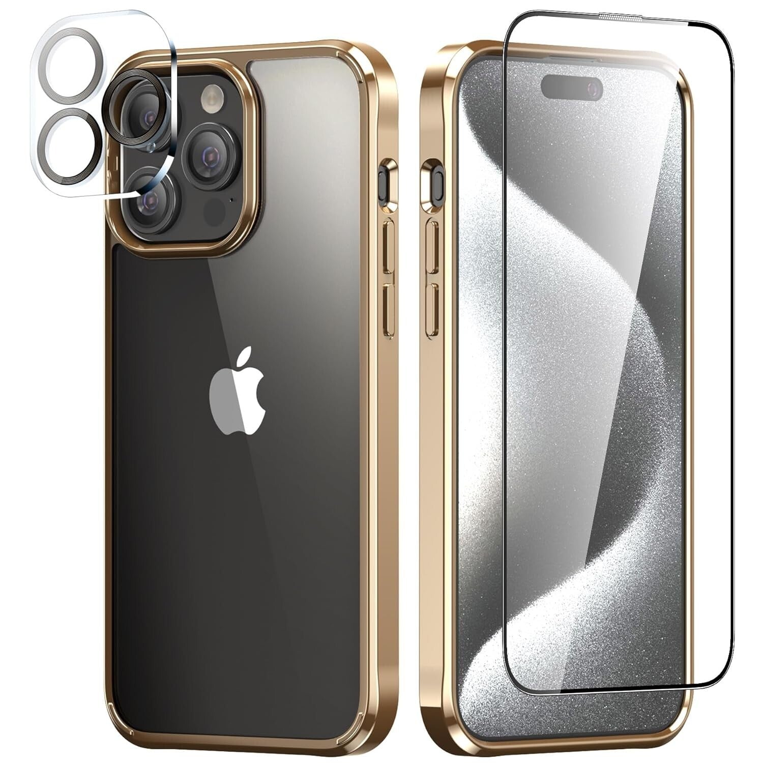 iPhone 15 Pro Max Ultra Thin Phone Case w/ Screen Protector and Camera Lens - FIXgenie