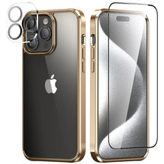 iPhone 15 Pro Max Ultra Thin Phone Case w/ Screen Protector and Camera Lens - FIXgenie