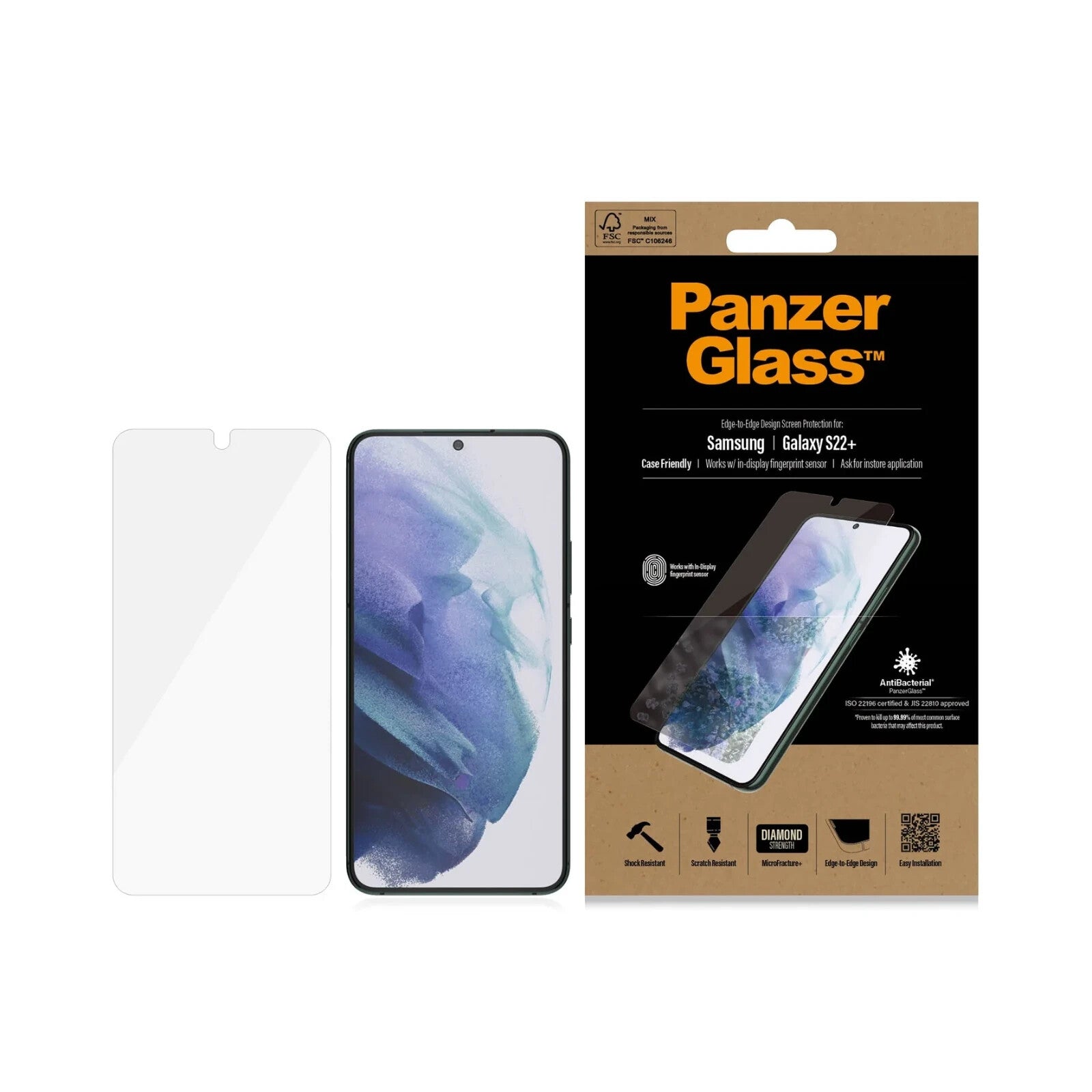 PanzerGlass® UltraForce1 Samsung Galaxy S22+ | Screen Protector - FIXgenie