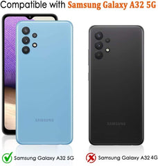 Samsung Galaxy A32 5G / M32 5G Shockproof Soft Silicone Cover Case w/ Screen Pro - FIXgenie