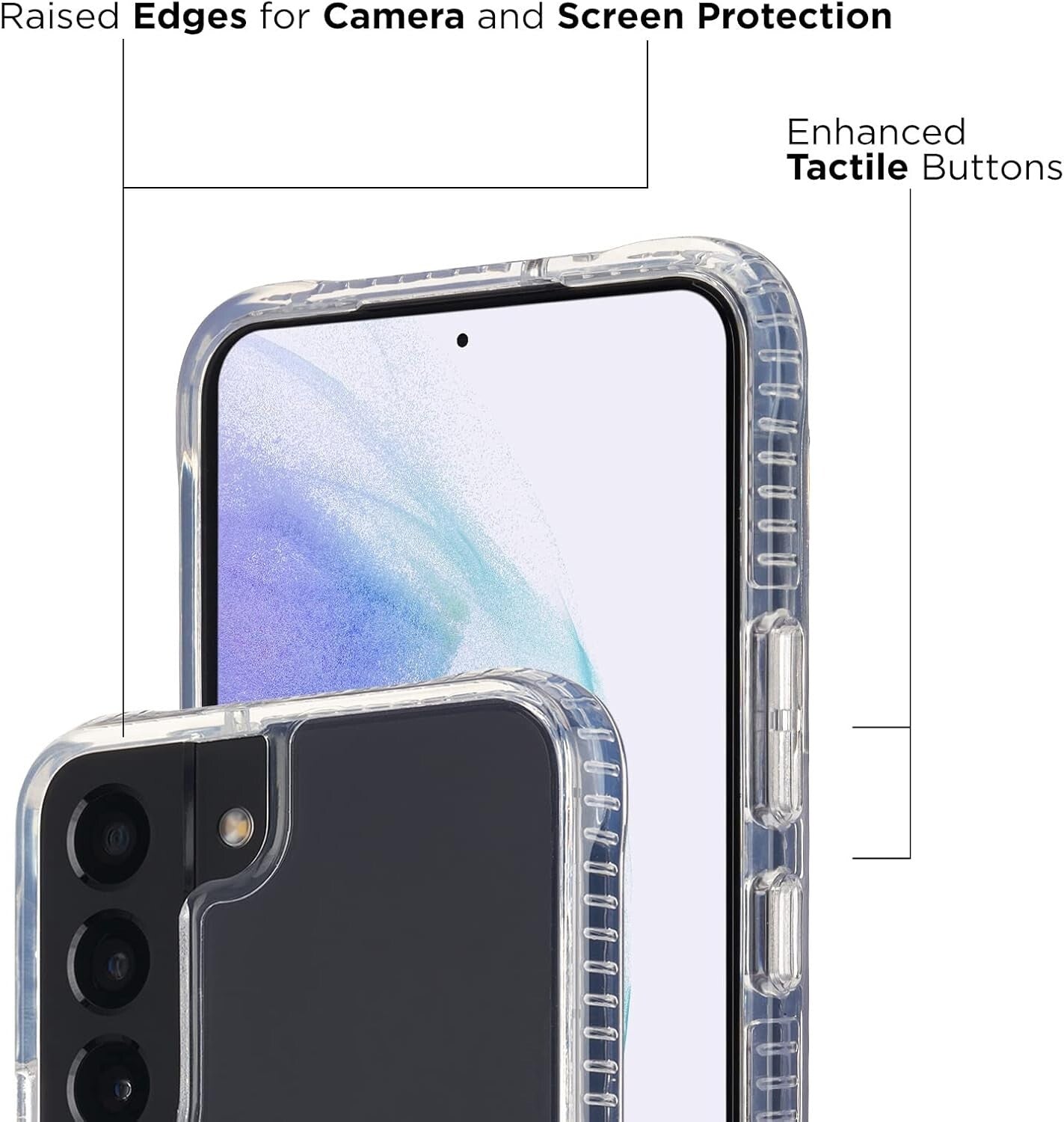 CASE - MATE Tough Clear Series Case for Samsung Galaxy S22 Clear 15 ft Drop Protec - FIXgenie