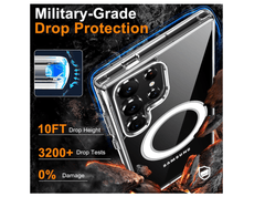 Clear Non - Yellowing Protective Magnetic Case For Samsung Galaxy S24 Ultra - FIXgenie
