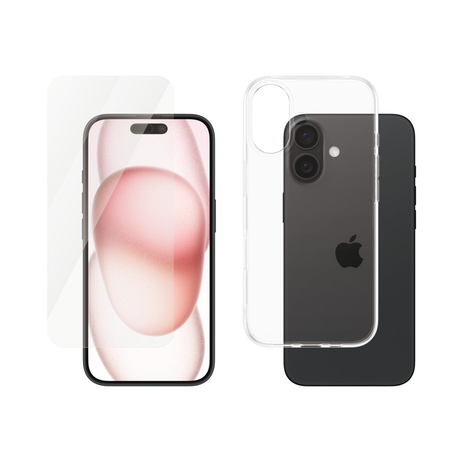 iPhone 16 Series Caseym Recycled Protection Bundle Clear Case w/ Protector - FIXgenie