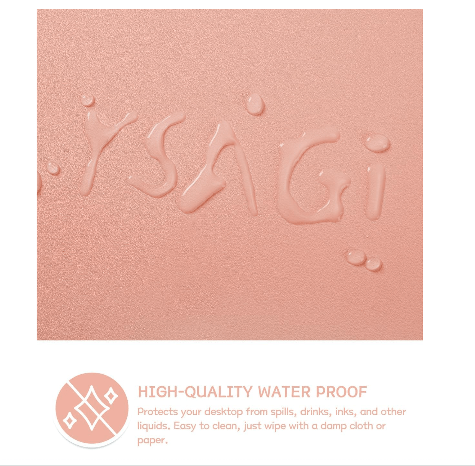 YSAGi Desk Protector Mat - Premium PU Leather, Large Mouse Pad - FIXgenie