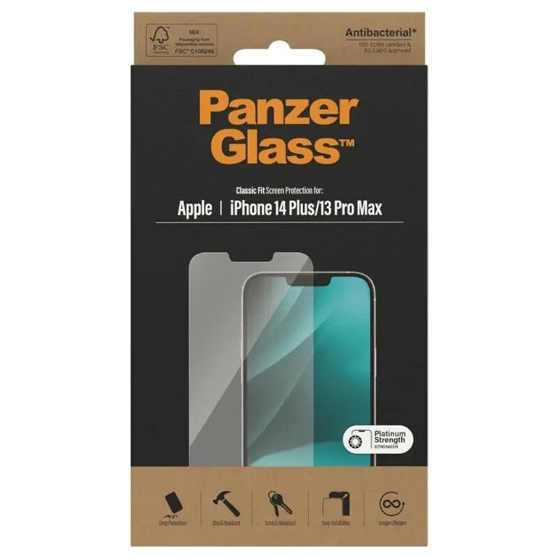 PanzerGlass Classic Fit Screen Protector for iPhone 13 Pro Max/14 Plus - FIXgenie