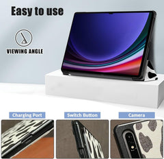 For Samsung Galaxy Tab S9 11'' Case Smart Book Stand Cover Cute Cow - FIXgenie