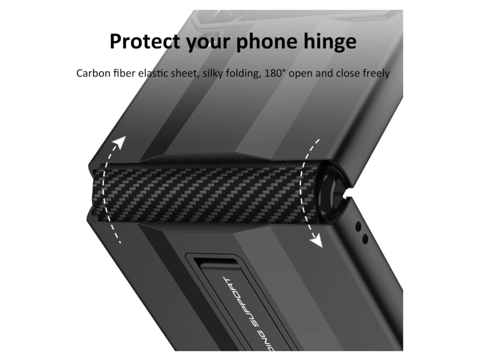 Case For Samsung Galaxy Z Flip 4 with Kickstand, Ultra - Thin Anti - Drop Protective - FIXgenie