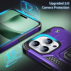 iPhone 14 Pro Military Grade Shockproof Case Cover with Kickstand Ring - FIXgenie