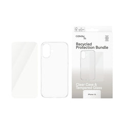 iPhone 16 Series Caseym Recycled Bundle Clear Case w/ Protector Open Box - FIXgenie