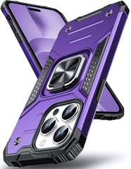iPhone 14 Pro Military Grade Shockproof Case Cover with Kickstand Ring - FIXgenie