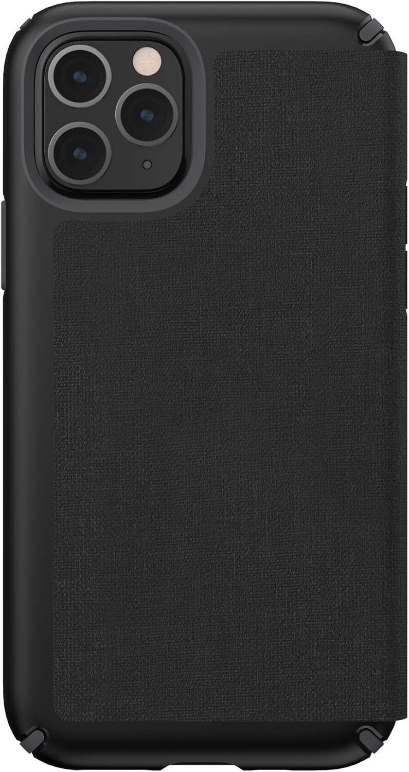 Speck Presidio Folio Wallet Case for iPhone 11 Pro Heathered Black/Slate Grey - FIXgenie