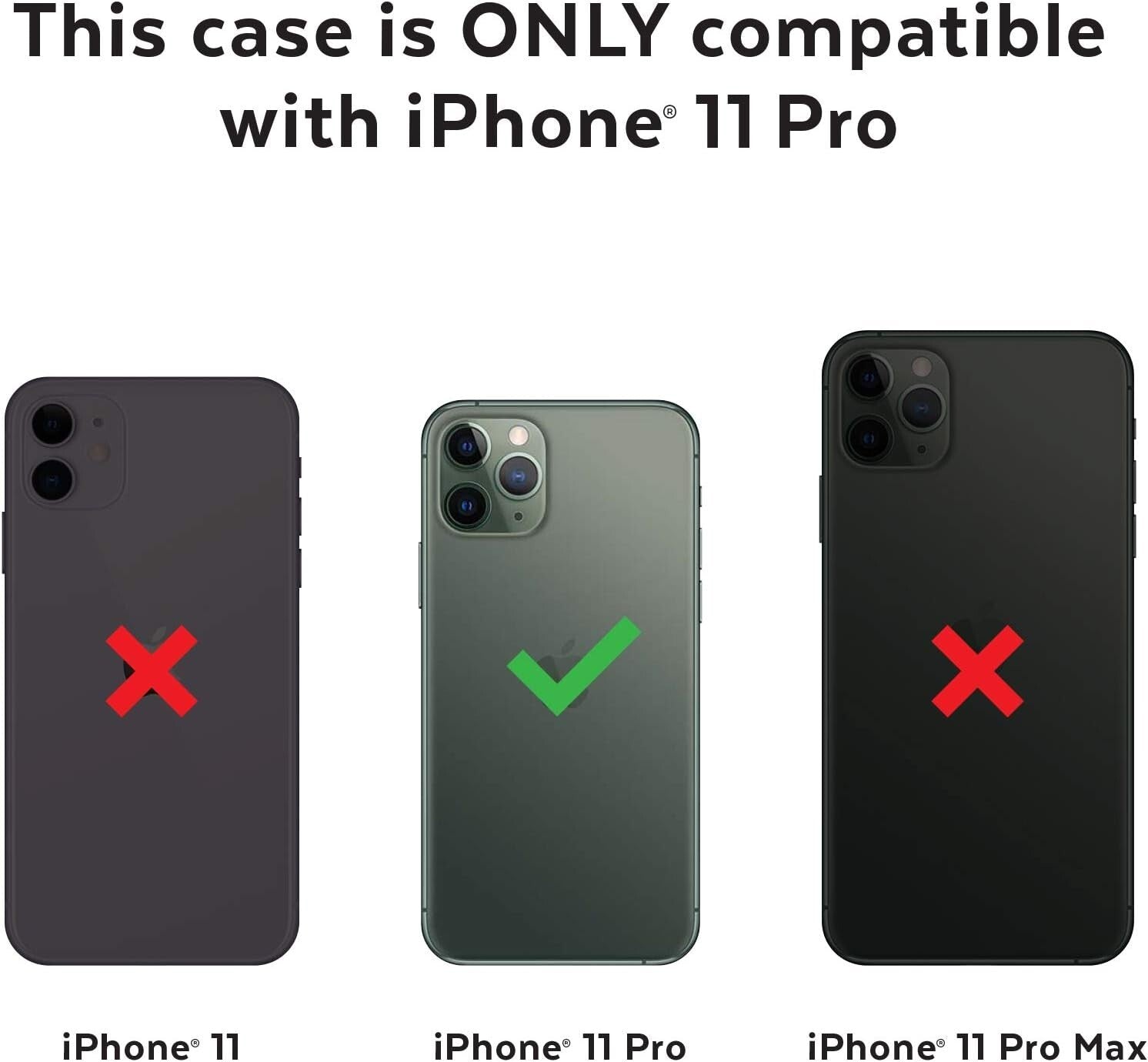 Speck Presidio Folio Wallet Case for iPhone 11 Pro Heathered Black/Slate Grey - FIXgenie