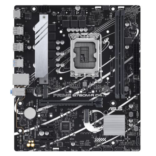 Asus PRIME B760M - R D4, Intel B760, 1700, Micro ATX, 2 DDR4, HDMI, 2.5G LAN, PCIe4, 2x M.2 - FIXgenie
