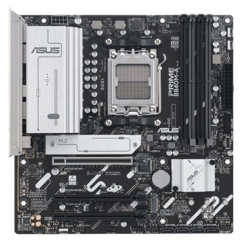 Asus PRIME B840M - A - CSM - Corporate Stable Model, AMD B840, AM5, Micro ATX, 4 DDR5, HDMI, 2 DP, 2.5G LAN, 3x M.2 - FIXgenie