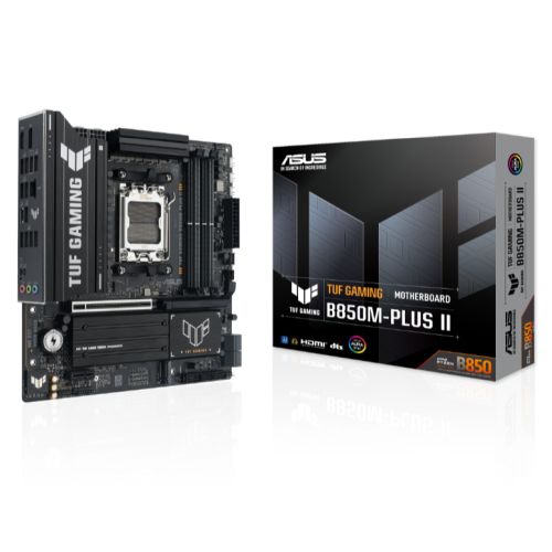 Asus TUF GAMING B850M - PLUS II, AMD B850, AM5, Micro ATX, 4 DDR5, HDMI, DP, 2.5G LAN, 3x M.2 - FIXgenie
