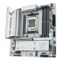 Asus TUF GAMING B850M - PLUS WIFI7 W, AMD B850, AM5, Micro ATX, 4 DDR5, HDMI, DP, Wi - Fi 7, 2.5G LAN, 3x M.2, White - FIXgenie