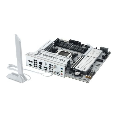 Asus TUF GAMING B850M - PLUS WIFI7 W, AMD B850, AM5, Micro ATX, 4 DDR5, HDMI, DP, Wi - Fi 7, 2.5G LAN, 3x M.2, White - FIXgenie