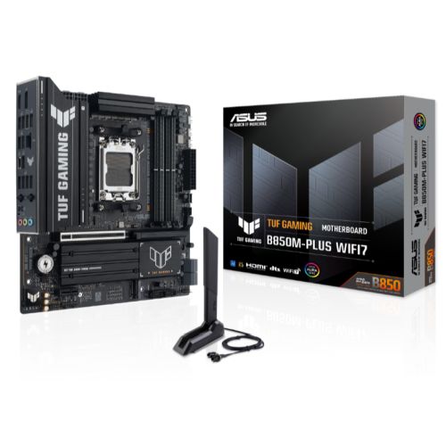 Asus TUF GAMING B850M - PLUS WIFI7, AMD B850, AM5, Micro ATX, 4 DDR5, HDMI, DP, Wi - Fi 7, 2.5G LAN, 3x M.2 - FIXgenie