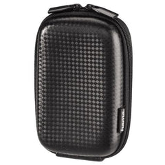 Hama Hardcase 60H Carbon Style Compact Camera Case, Belt Loop, Neck Strap, Black, 6.5 x 3 x 10.5 cm Compartment - FIXgenie
