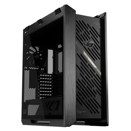 Asus ROG Strix Helios II Gaming Case w/ Glass Windows, E - ATX, 4x Fans, GPU Braces, USB - C 20Gbps, Fan/RGB Control Buttons, Carry Handles, Black - FIXgenie