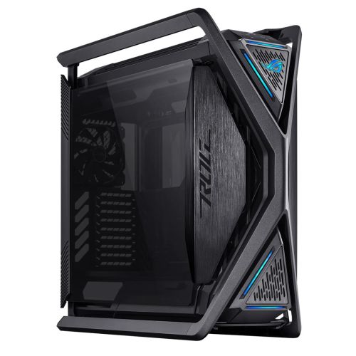 Asus ROG Hyperion GR701 Gaming Case w/ Glass Windows, E - ATX, 4x 14cm Fans, Dual 420mm Radiator Support, USB - C (60W FC), Fan Hub & Lighting Panel, Black - FIXgenie