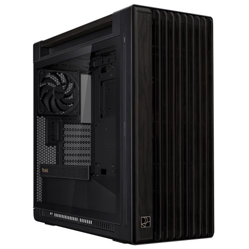 Asus ProArt PA602 Wood TG Gaming Case w/ Glass Panel, E - ATX, Front Grill, 2x 20cm Fans, PWM Fan Hub, IR Dust Indicator, USB - C 20Gps, Black - FIXgenie