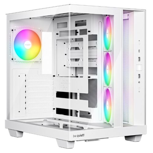 Be Quiet! Light Base 500 LX ARGB Gaming Case w/ Glass Front & Side, ATX, 4x ARGB Fans & ARGB Hub, USB-C 10Gbps, Asus BTF Compatible, White
