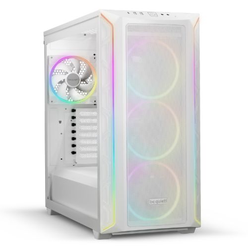 Be Quiet! Shadow Base 800 FX RGB Gaming Case w/ Glass Window, E - ATX, ARGB Front Strips & Controller, 4x ARGB Fans & Hub, Mesh Airflow, USB - C, White - FIXgenie