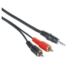 Hama 3.5mm Jack Plug to 2x RCA Plugs, 2 Metre - FIXgenie