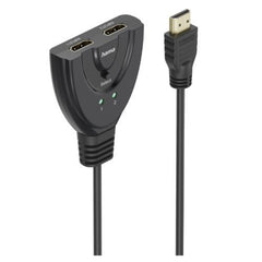 Hama 2x1 4K HDMI 2.0 Switch, 2 Inputs, 1 Output, Toggle Switch, Plug and Play, LED Indicators