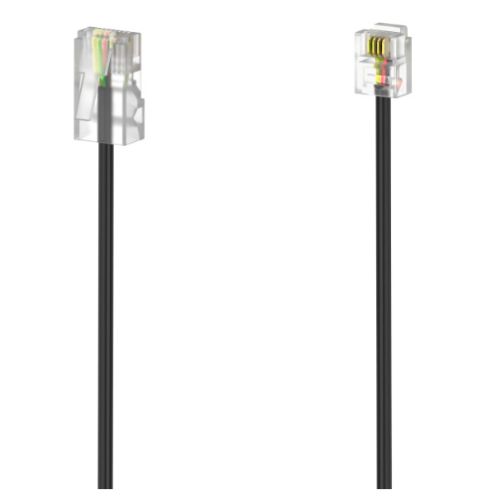 Hama DSL Connection Cable, RJ11 (6p4c) to RJ45 (8p4c), 3 Metres, Black - FIXgenie