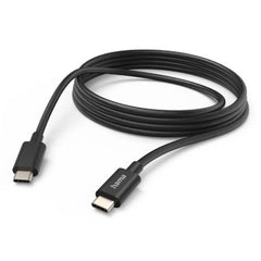 Hama USB - C to USB - C Quick Charging Cable, USB 2.0, 3 Metre, Black - FIXgenie
