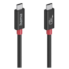 Hama USB4 V2 80Gbps Type-C Male to Male Cable, E-Marker, 5A, 240W, 1 Metre, Black