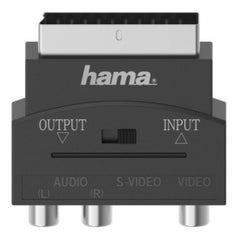 Hama Video Adapter - Scart Male to S - VHS Socket / 3x RCA Sockets, IN/OUT Switch - FIXgenie
