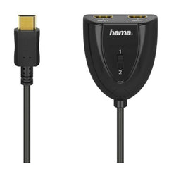 Hama 2x1 HDMI Switch, 2 Inputs, 1 Output, 1080p 60Hz, Plug and Play - FIXgenie