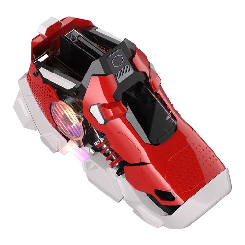 Cooler Master Sneaker X Mini ITX ARGB Case, 360mm AIO Cooler, 850W PSU & 1x PWM Fan Included, ARGB Controller, Classic Red - FIXgenie