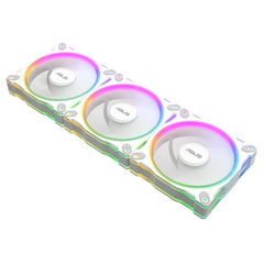 Asus Prime MR120 ARGB Reverse Blade 120mm PWM Case Fans (3 Pack), Sleeve Bearing, 28mm Frame, Dual - Sided Lighting, 1600 RPM, White - FIXgenie