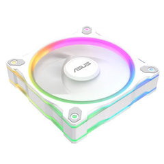 Asus Prime MR120 ARGB Reverse Blade 120mm PWM Case Fans (3 Pack), Sleeve Bearing, 28mm Frame, Dual - Sided Lighting, 1600 RPM, White - FIXgenie