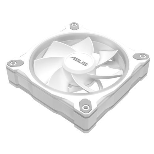 Asus Prime MR120 ARGB Reverse Blade 120mm PWM Case Fans (3 Pack), Sleeve Bearing, 28mm Frame, Dual - Sided Lighting, 1600 RPM, White - FIXgenie