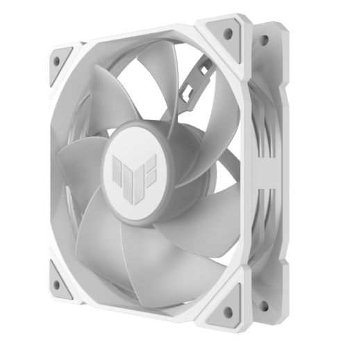 Asus TUF Gaming TR120 ARGB Reverse Blade 120mm PWM Case Fan, Hydraulic Bearing, 28mm Frame, Double - layer LED Matrix Design, 2000 RPM, White - FIXgenie