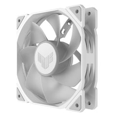 Asus TUF Gaming TR120 ARGB Reverse Blade 120mm PWM Case Fan, Hydraulic Bearing, 28mm Frame, Double - layer LED Matrix Design, 2000 RPM, White - FIXgenie