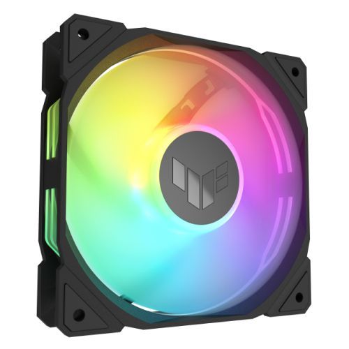 Asus TUF Gaming TR120 ARGB Reverse Blade 120mm PWM Case Fan, Hydraulic Bearing, 28mm Frame, Double - layer LED Matrix Design, 2000 RPM, Black - FIXgenie