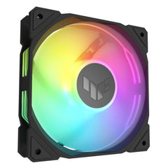 Asus TUF Gaming TR120 ARGB Reverse Blade 120mm PWM Case Fan, Hydraulic Bearing, 28mm Frame, Double - layer LED Matrix Design, 2000 RPM, Black - FIXgenie