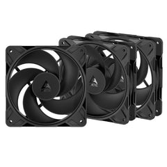 ARCTIC P12 Pro 120mm PWM Reverse Blade Case Fans w/ Cable Splitters (3 Pack), Fluid Dynamic Bearing, 500-3000 RPM, Black