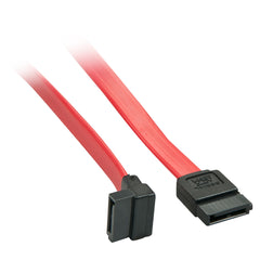 Lindy 33351 0.5m SATA (7 Pin) to 90 Deg SATA (7 Pin) Cable - Red/Black - FIXgenie
