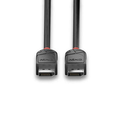 LINDY 36494 Black Line DisplayPort Cable, DisplayPort 1.2 (M) to DisplayPort 1.2 (M), 1.5m, Black & Red, Supports UHD Resolutions up to 4096x2160@60Hz, Triple Shielded Cable, Corrosion Resistant Copper 30AWG Conductors, Retail Polybag Packaging - FIXgenie