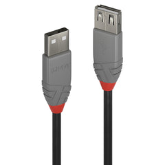 Lindy 36703 2m USB 2.0 Type A Extension Cable, Anthra Line - FIXgenie