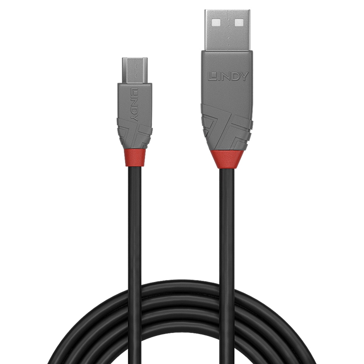 Lindy 36734 3m USB - A (M) 2.0 To USB Micro - B (M) 2.0 Anthra Line 480Mbps Cable - Black - FIXgenie